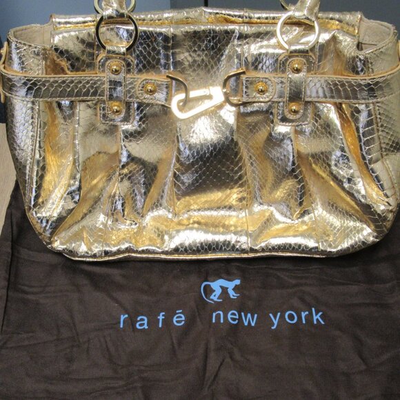 RAFE golden Leather Women's Genuine HandBag with dust bag - Picture 4 of 13